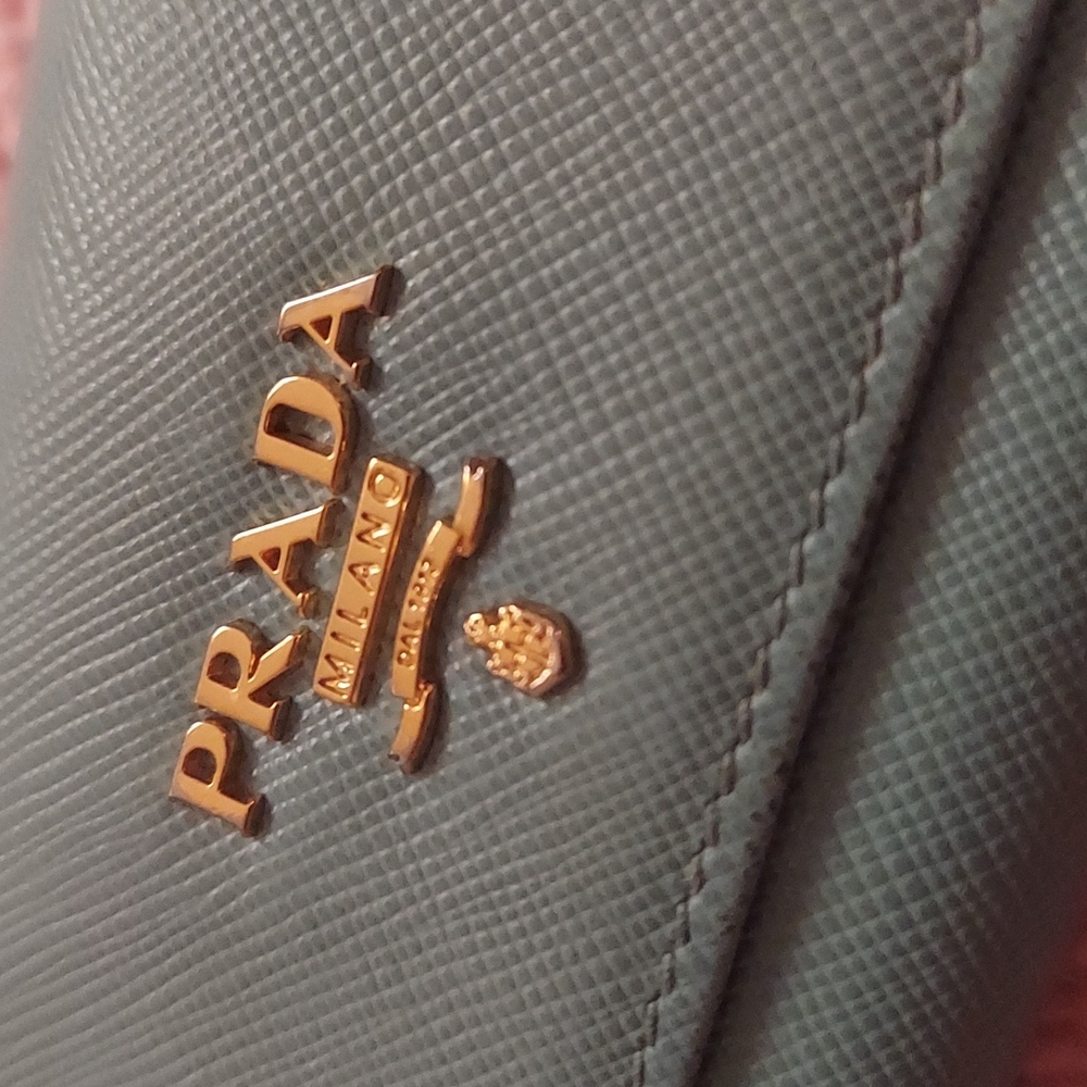 PRADA blue key holder/ wallet